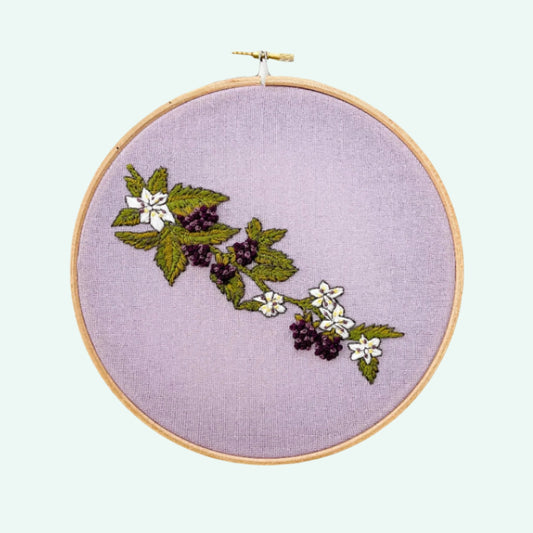 Blackberries embroidery kit