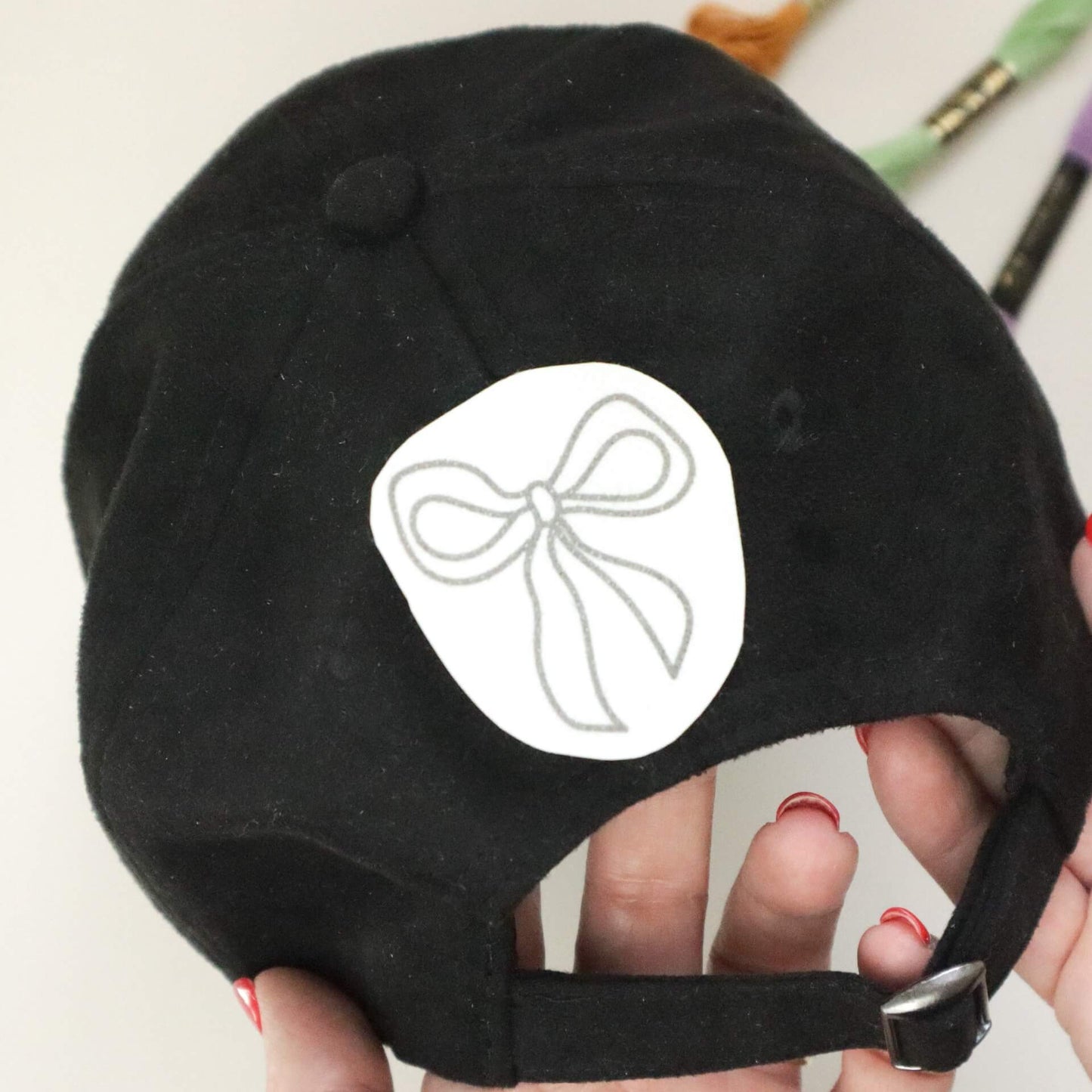 Cherries & Bows Stick and Stitch Embroidery Patches – Wash Away Designs for Clothing & Accessories