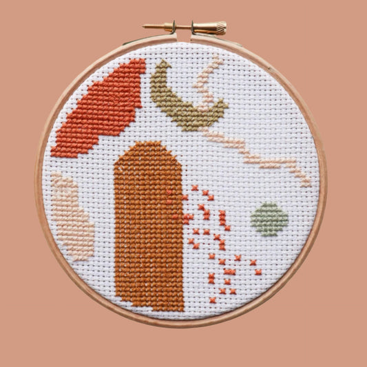 Cross Stitch Craft Kit - Abstract Shapes - Stitch Happy.