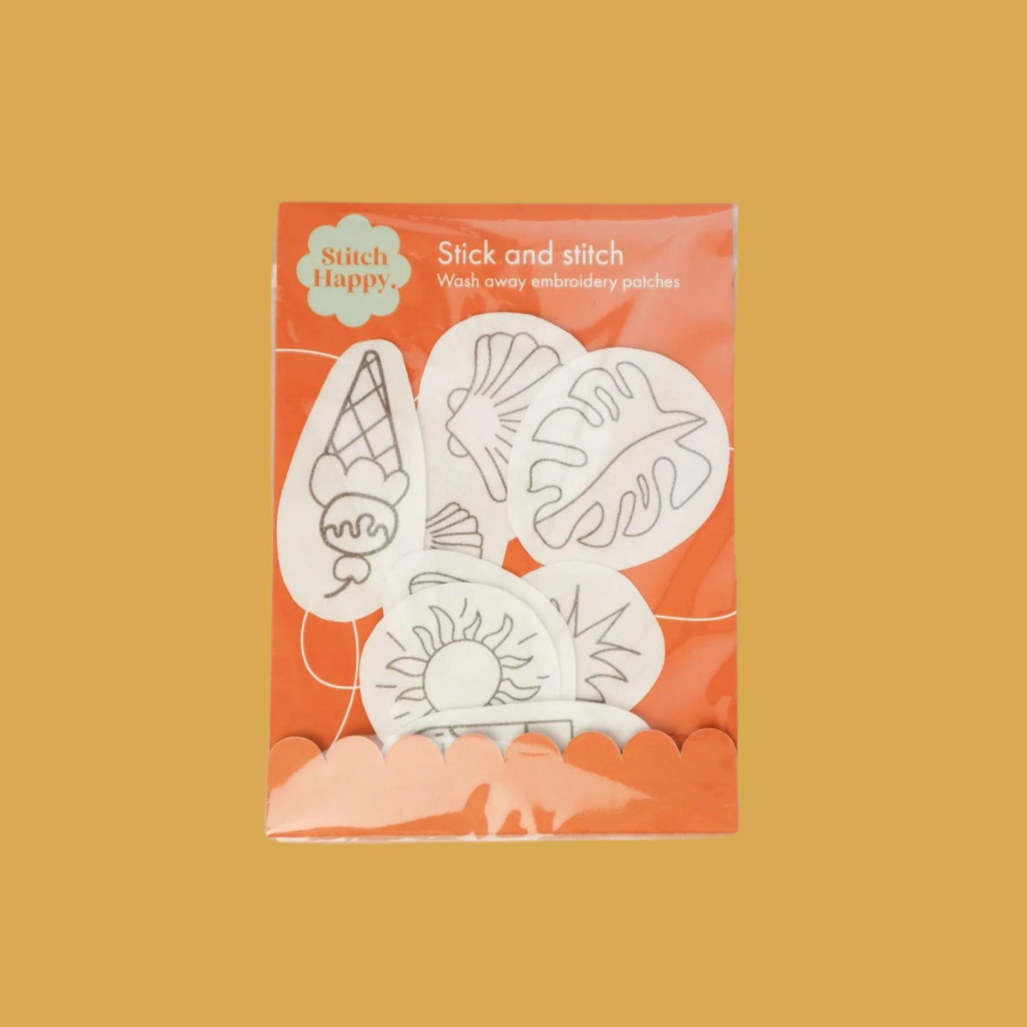 Stick and stitch wash away embroidery patches - Tropical summer
