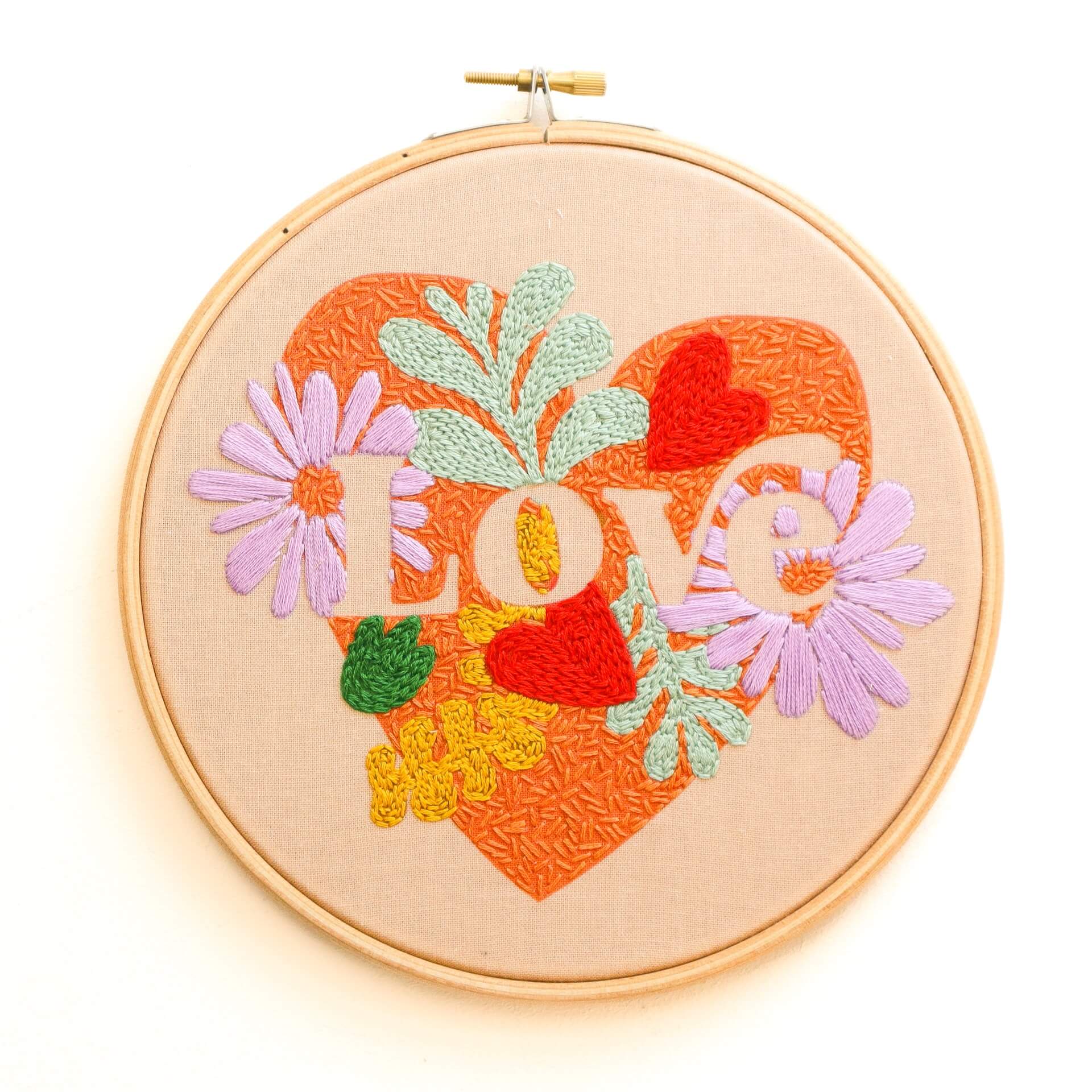 Love Heart Embroidery Craft kit Stitch Happy.