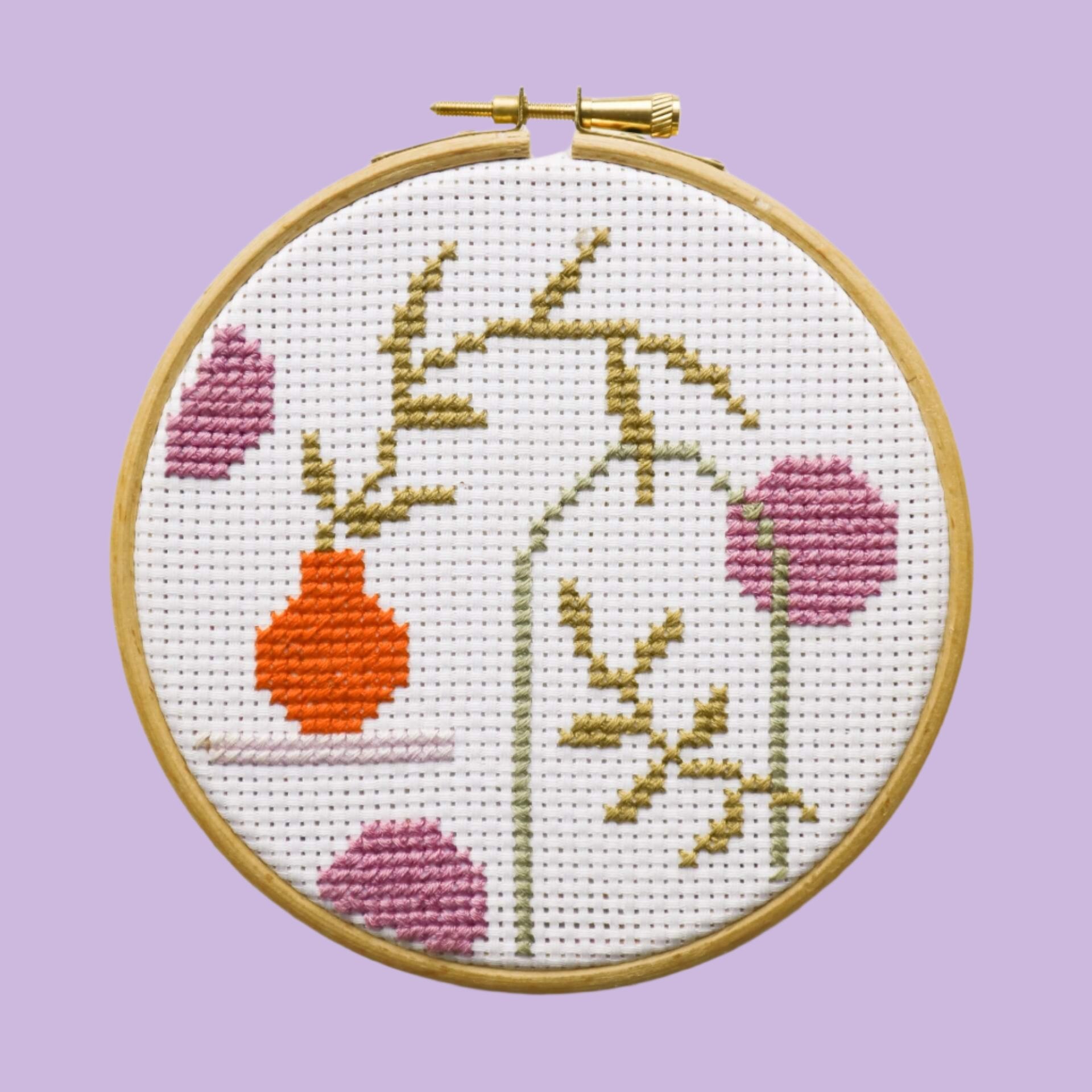 Cross Stitch Craft Kit - Plants and Shapes - Stitch Happy.