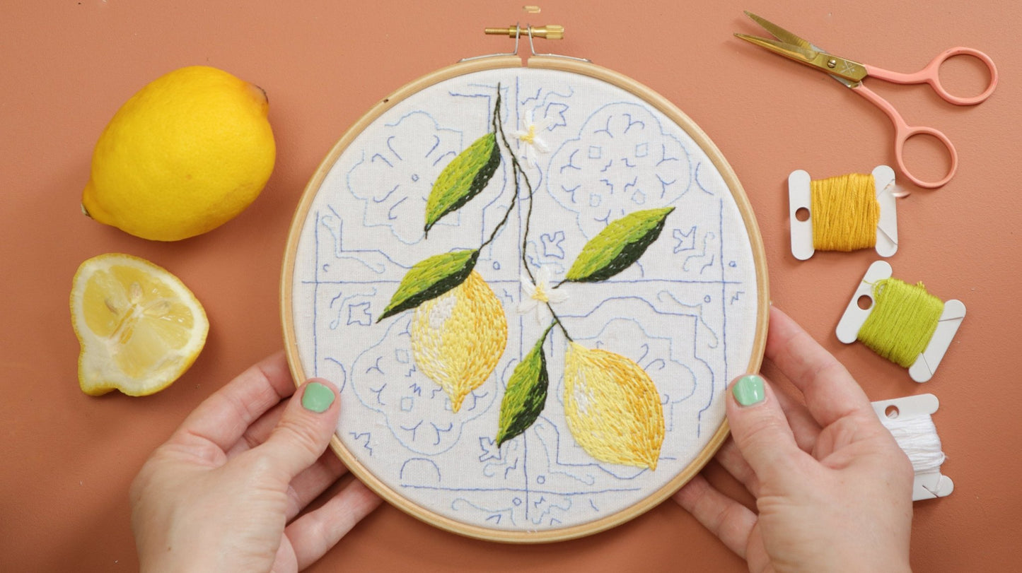 Lovely Lemons Embroidery Craft Kit - Stitch Happy.