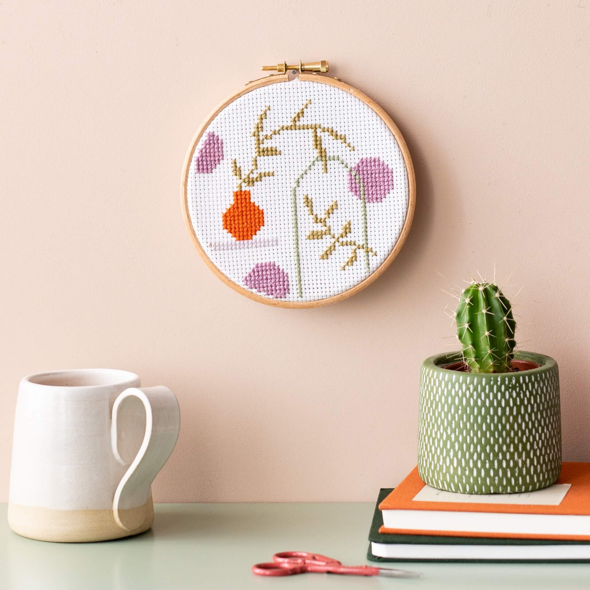 Cross Stitch Craft Kit - Plants and Shapes - Stitch Happy.