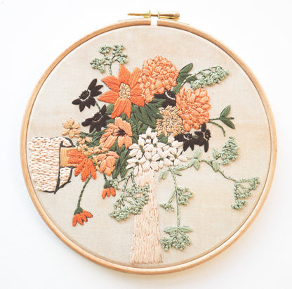 Boho Bouquet Embroidery Kit - Stitch Happy.