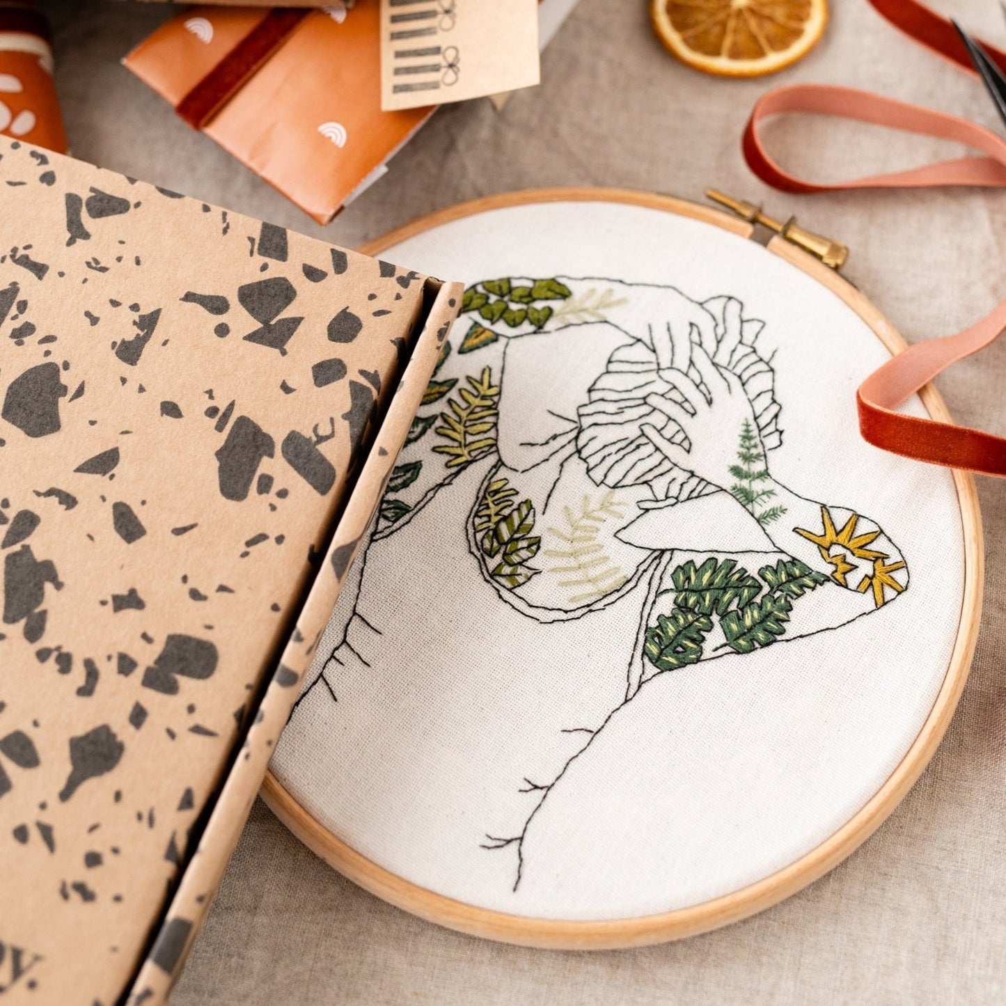 Botanical tattoos Embroidery Kit - Stitch Happy.