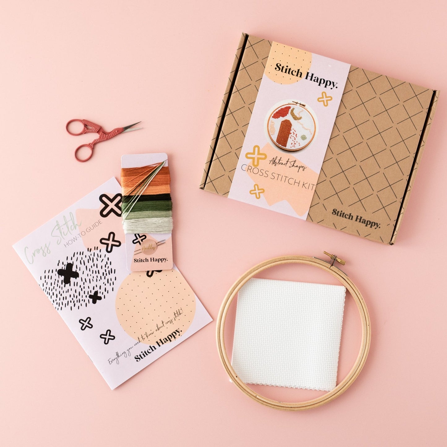 Cross Stitch Kit - Abstract Shapes - Stitch Happy.