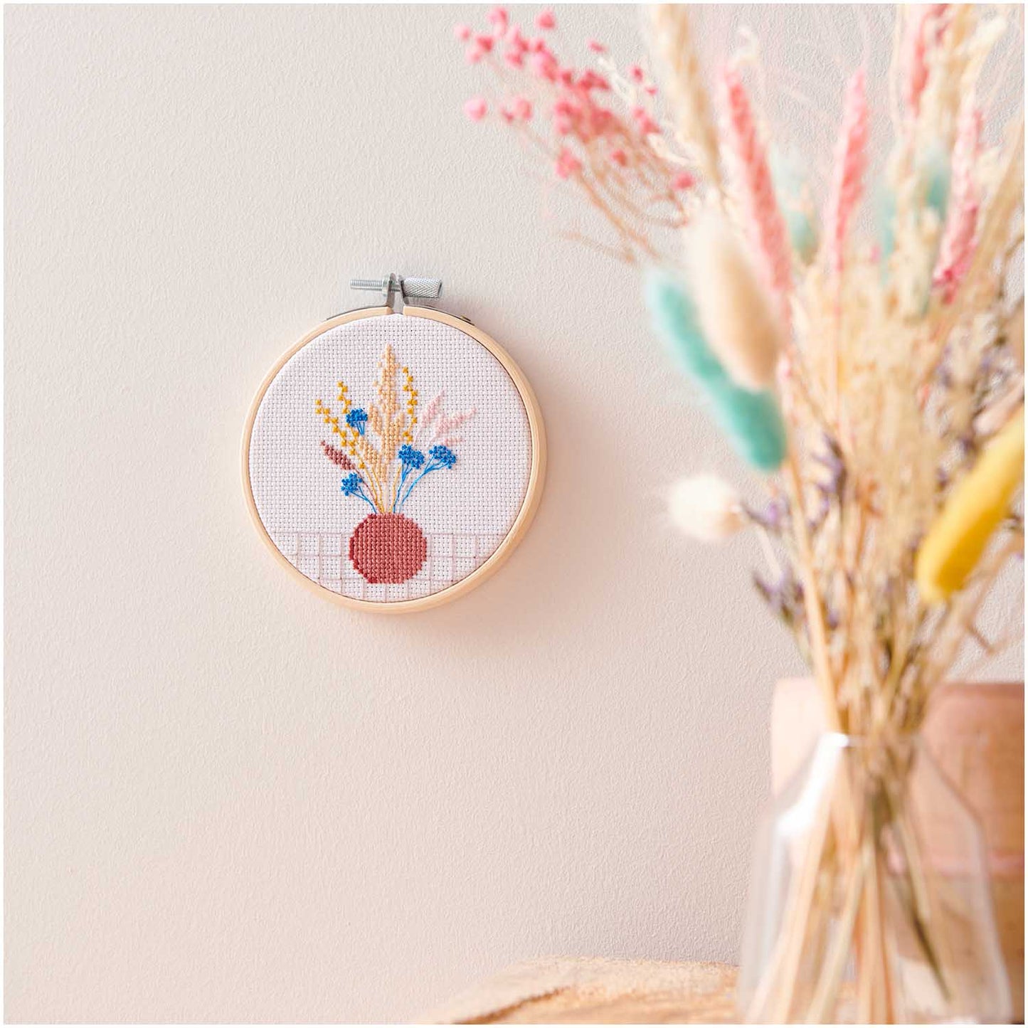 Dried Flowers Cross Stitch Kit by Rico Design - Stitch Happy.