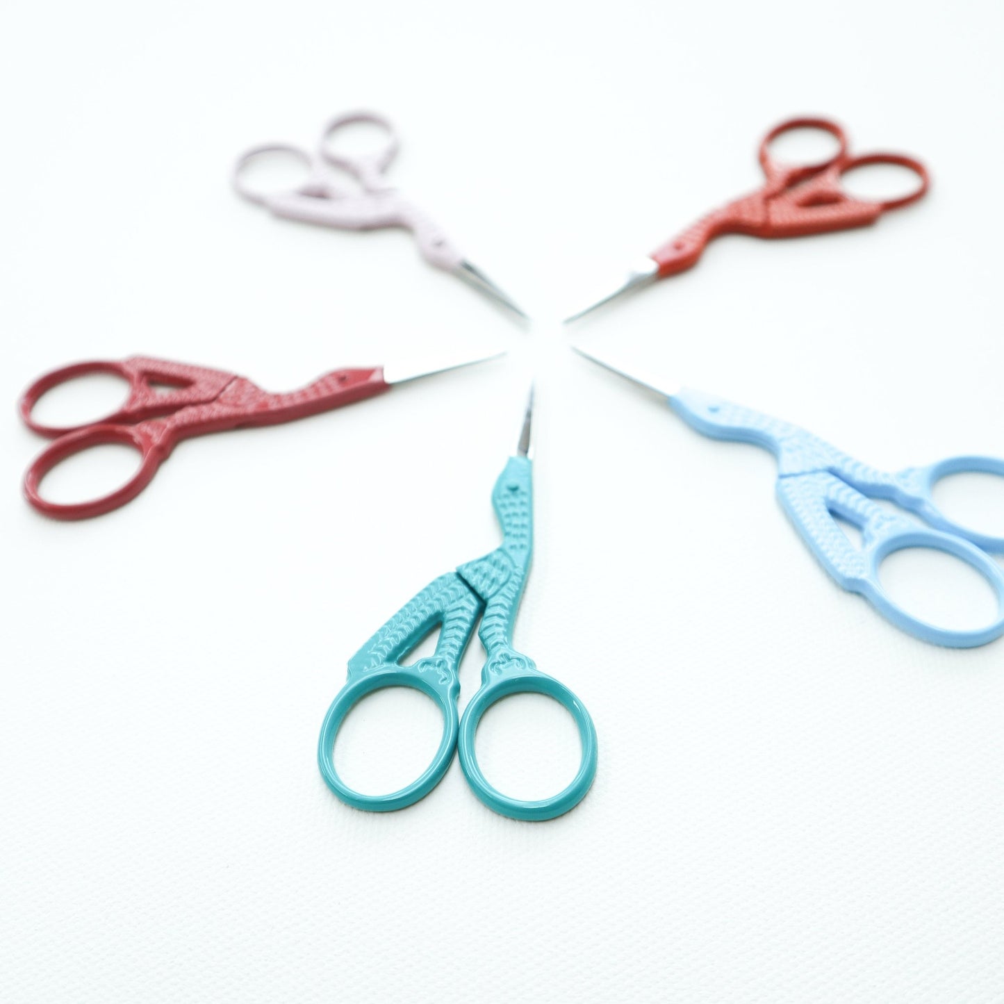 Embroidery Scissors - Colourful Stork - Stitch Happy.