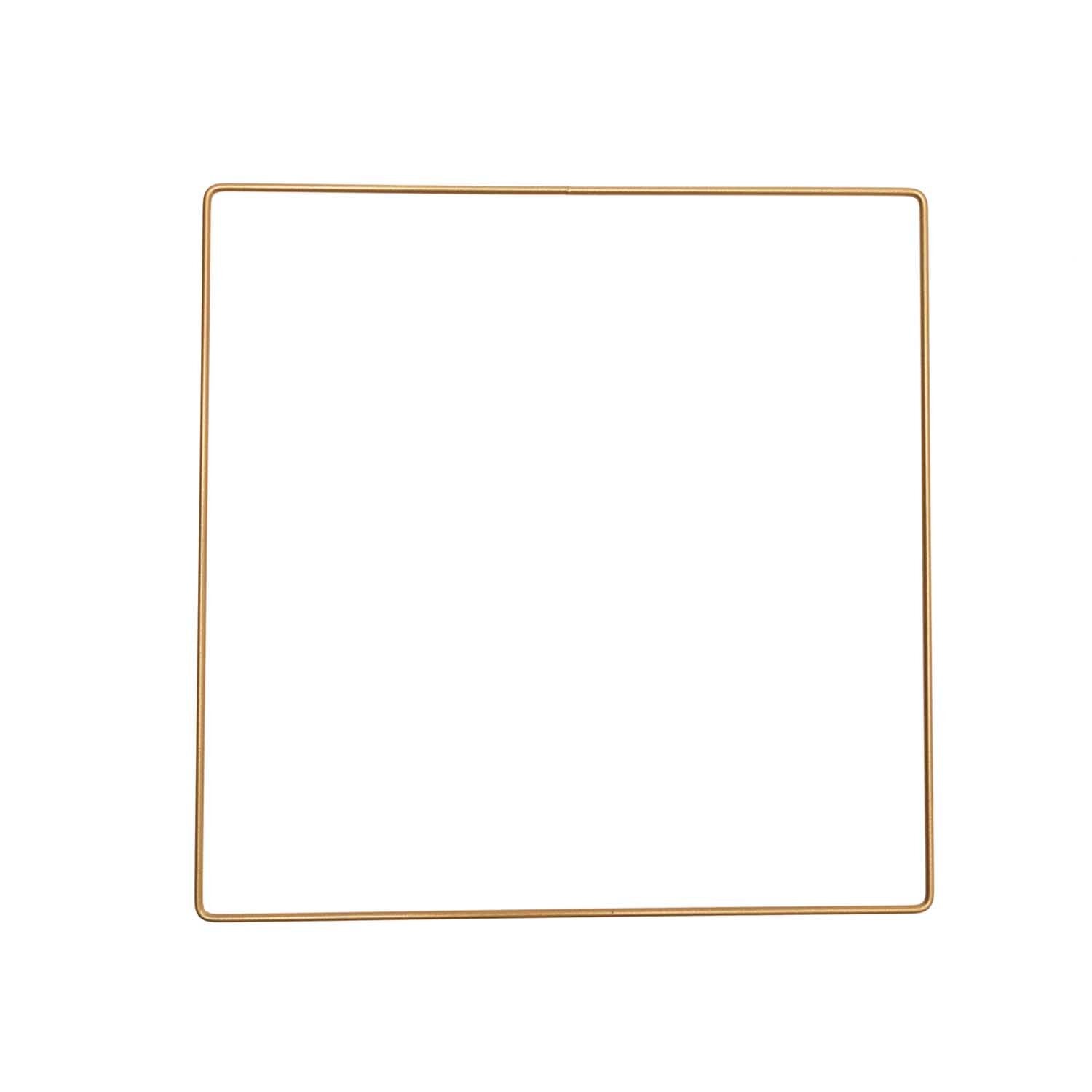 Gold Metal Weaving / Macrame Square Display Hoop (25cm) - Stitch Happy.