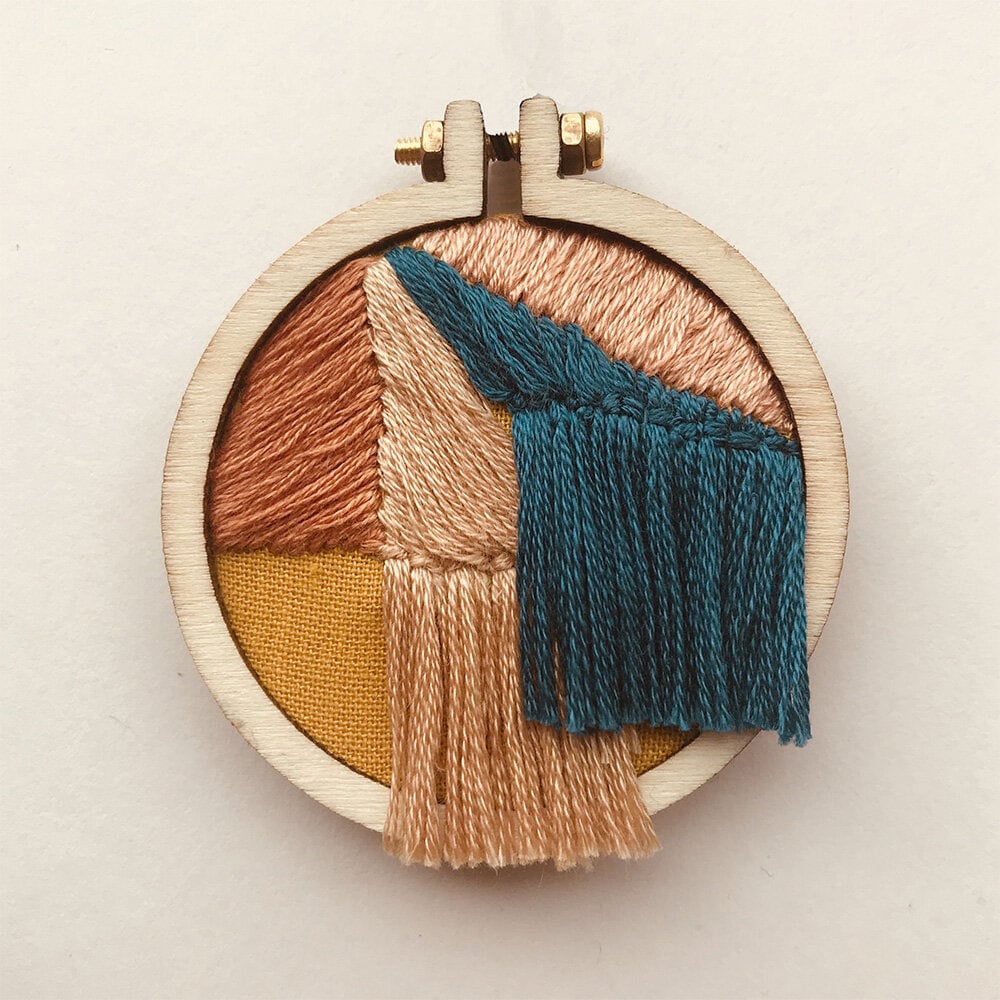 Mini Embroidery Display Hoop by Dandelyne - 5.5cm - Stitch Happy.