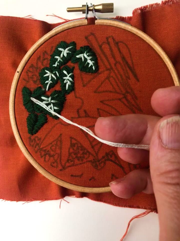 PDF Embroidery Pattern - Green Wall - Stitch Happy.