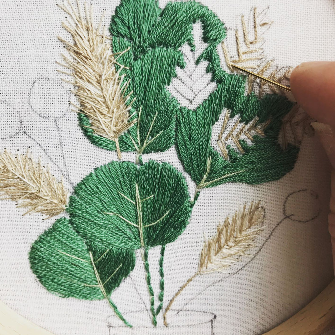 Grasses and Eucalyptus Stitch Along - Stitch Happy.