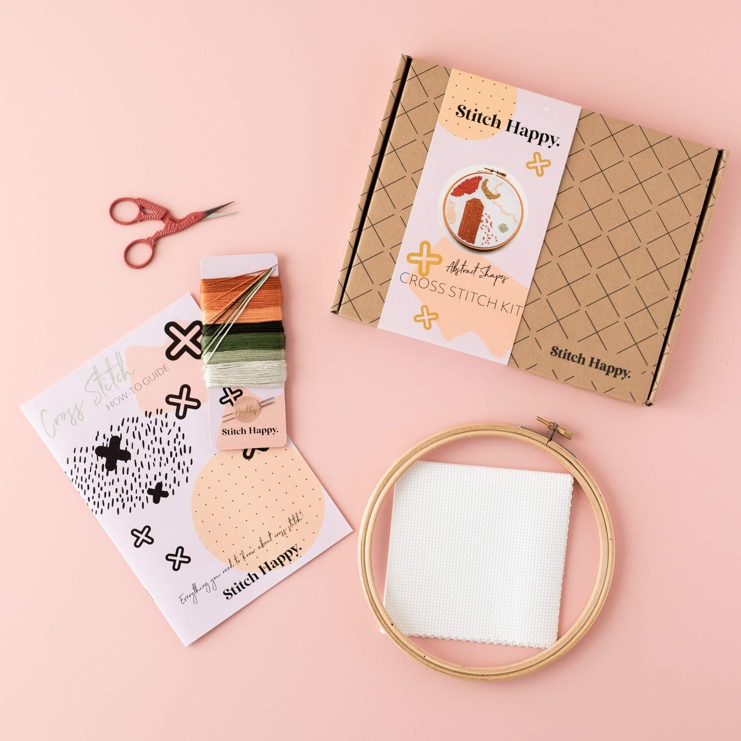 Cross Stitch Craft Kit - Abstract Shapes - Stitch Happy.