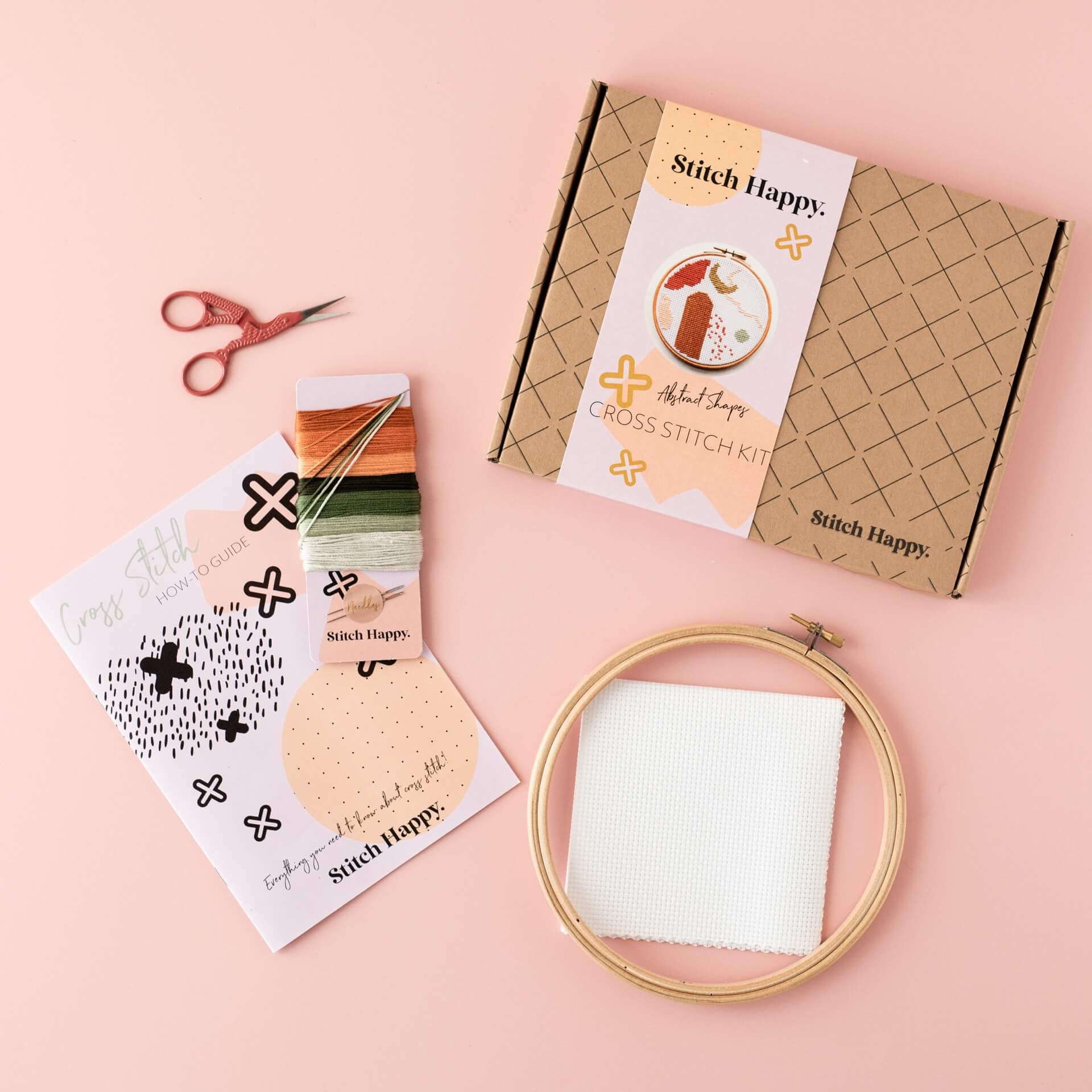 Cross Stitch Craft Kit - Abstract Shapes - Stitch Happy.