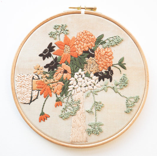 Boho Bouquet Embroidery Kit - Stitch Happy.