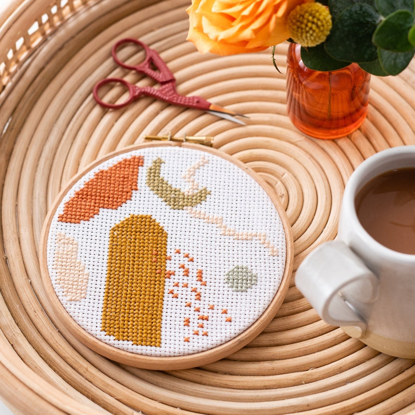 Cross Stitch Kit - Abstract Shapes - Stitch Happy.