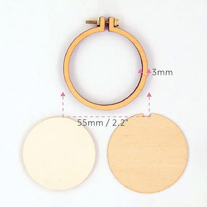 Mini Embroidery Display Hoop by Dandelyne - 5.5cm - Stitch Happy.