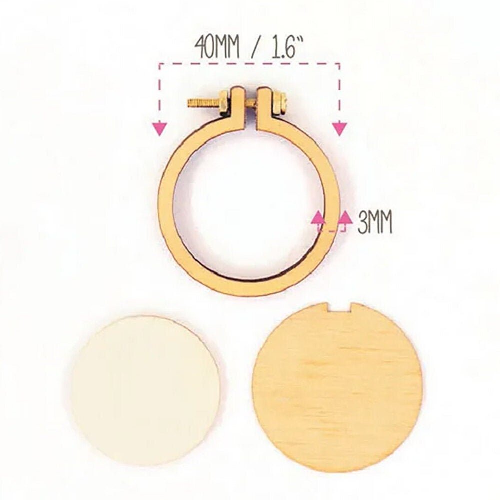 Mini Embroidery Hoop Brooch Kit by Dandelyne - Stitch Happy.