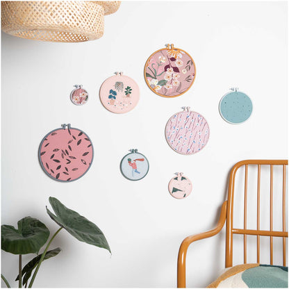 Powder Pink Coloured Embroidery Hoop 18cm / 7" - by Rico Design - Stitch Happy.
