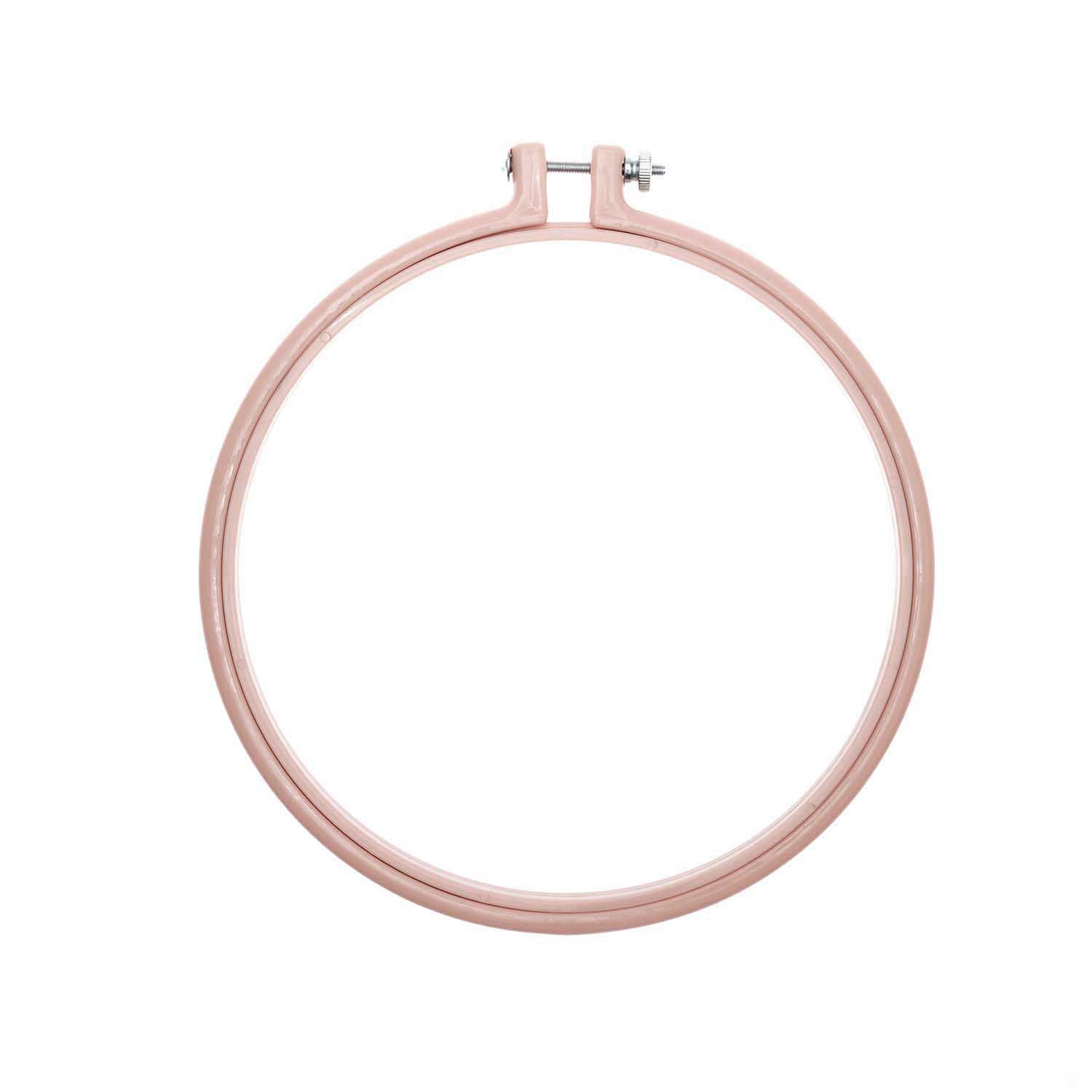 Powder Pink Coloured Embroidery Hoop 18cm / 7" - by Rico Design - Stitch Happy.