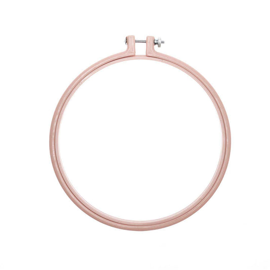 Powder Pink Coloured Embroidery Hoop 18cm / 7" - by Rico Design - Stitch Happy.