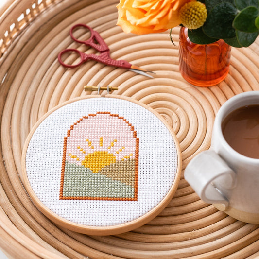 Sunrise Cross stitch Kit - Stitch Happy.