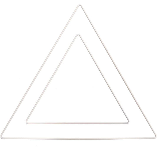 White Metal Weaving / Macrame Triangle Display Hoops - Stitch Happy.