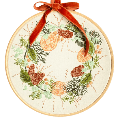 Wild Wreath Modern Embroidery Kit - Stitch Happy.